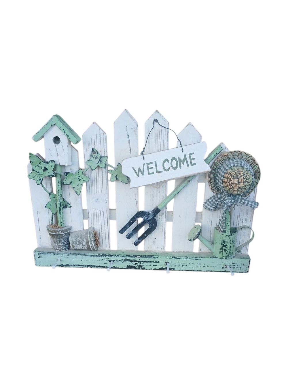 Welcome Garden Fence Wall Decor - Vintage - Rustic